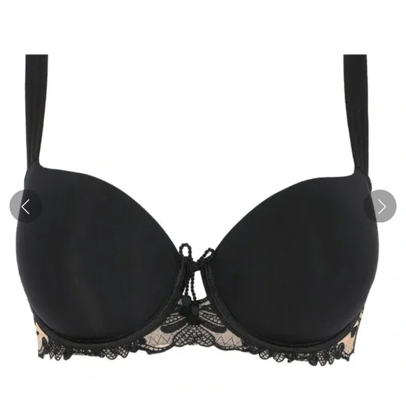 Aubade Lovessense Noir Black and Nude Lace Bra - Picture 9 of 10